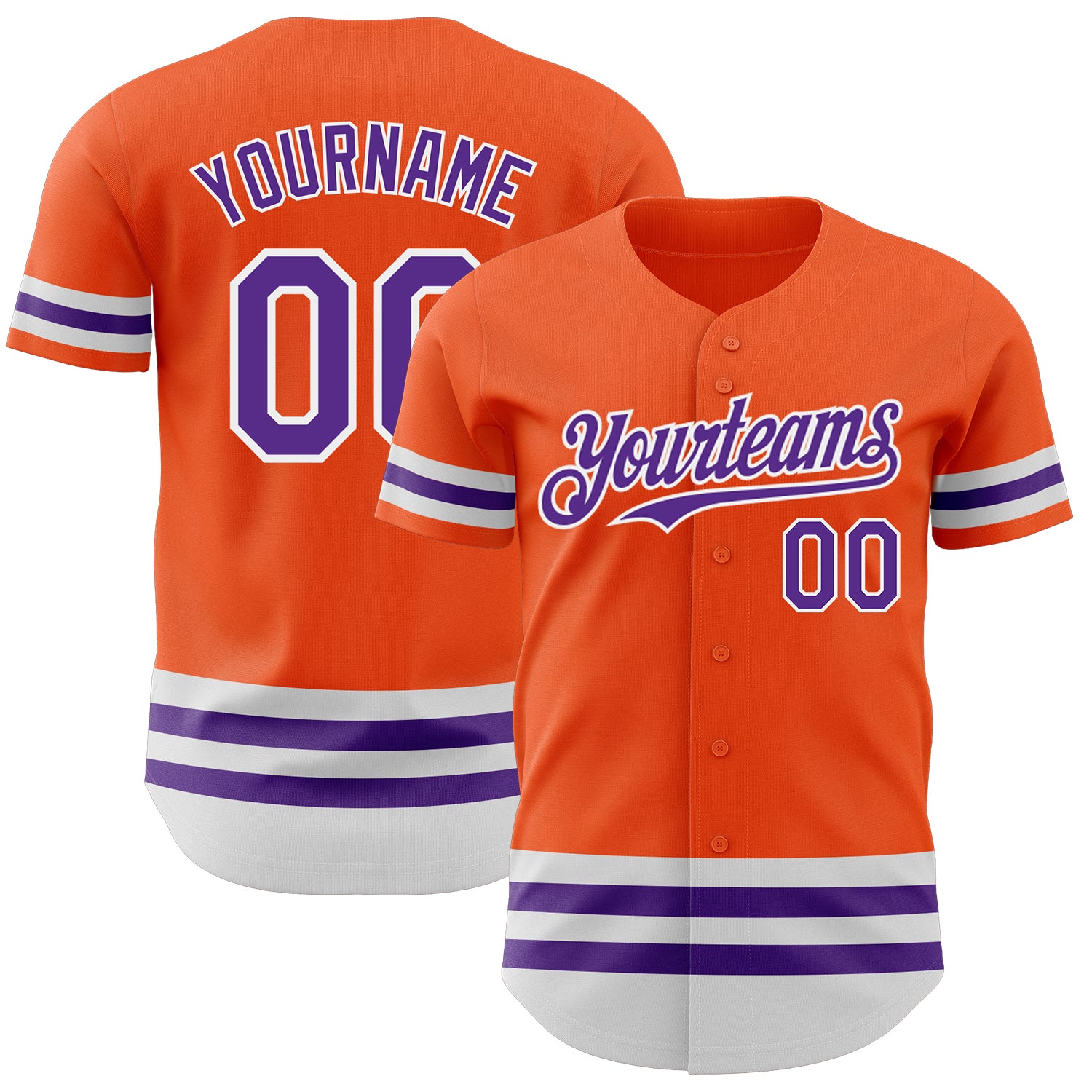 3DPattern3312_1500x.jpg Orange Purple-White Line Authentic Custom Jersey - Image 1