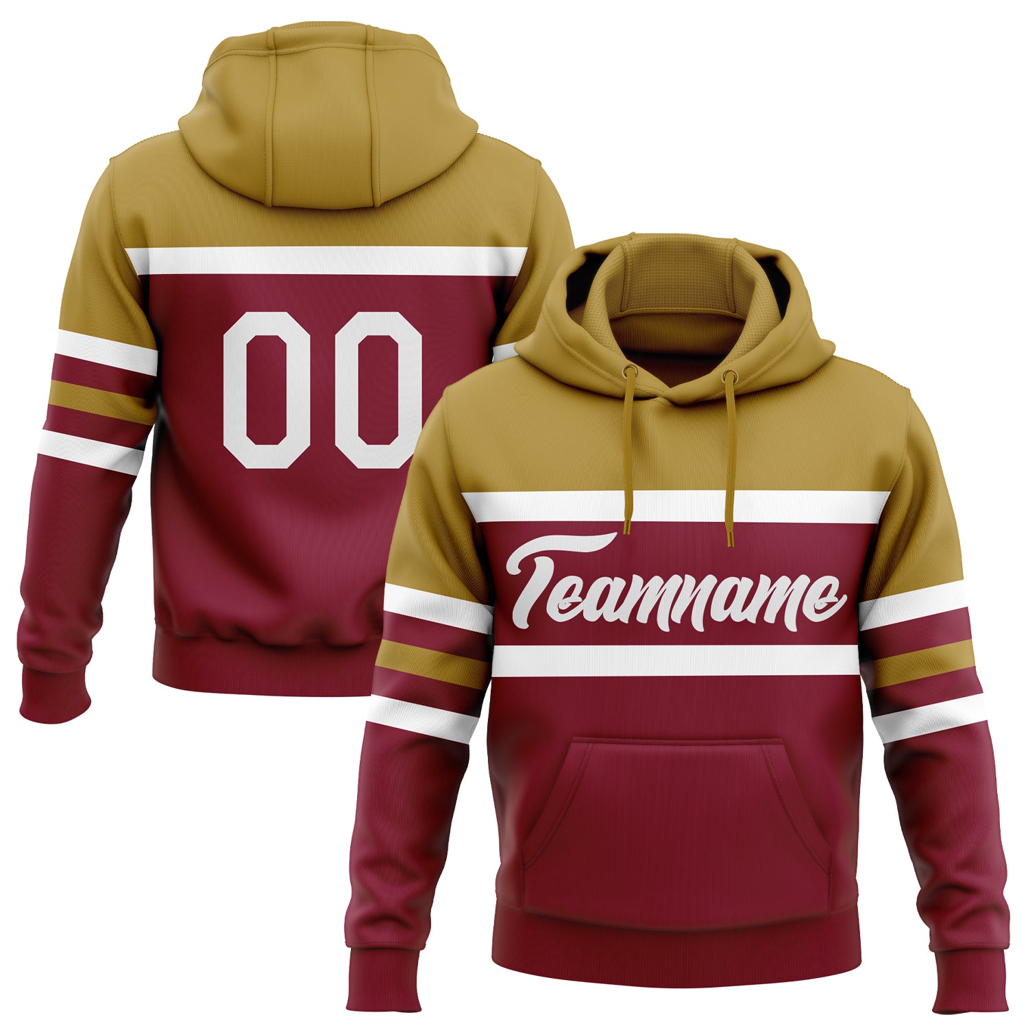 3DPattern5445_1500x.jpg Stitched Crimson White-Old Gold Line Sports Pullover Sweatshirt Custom Hoodie - Image 1