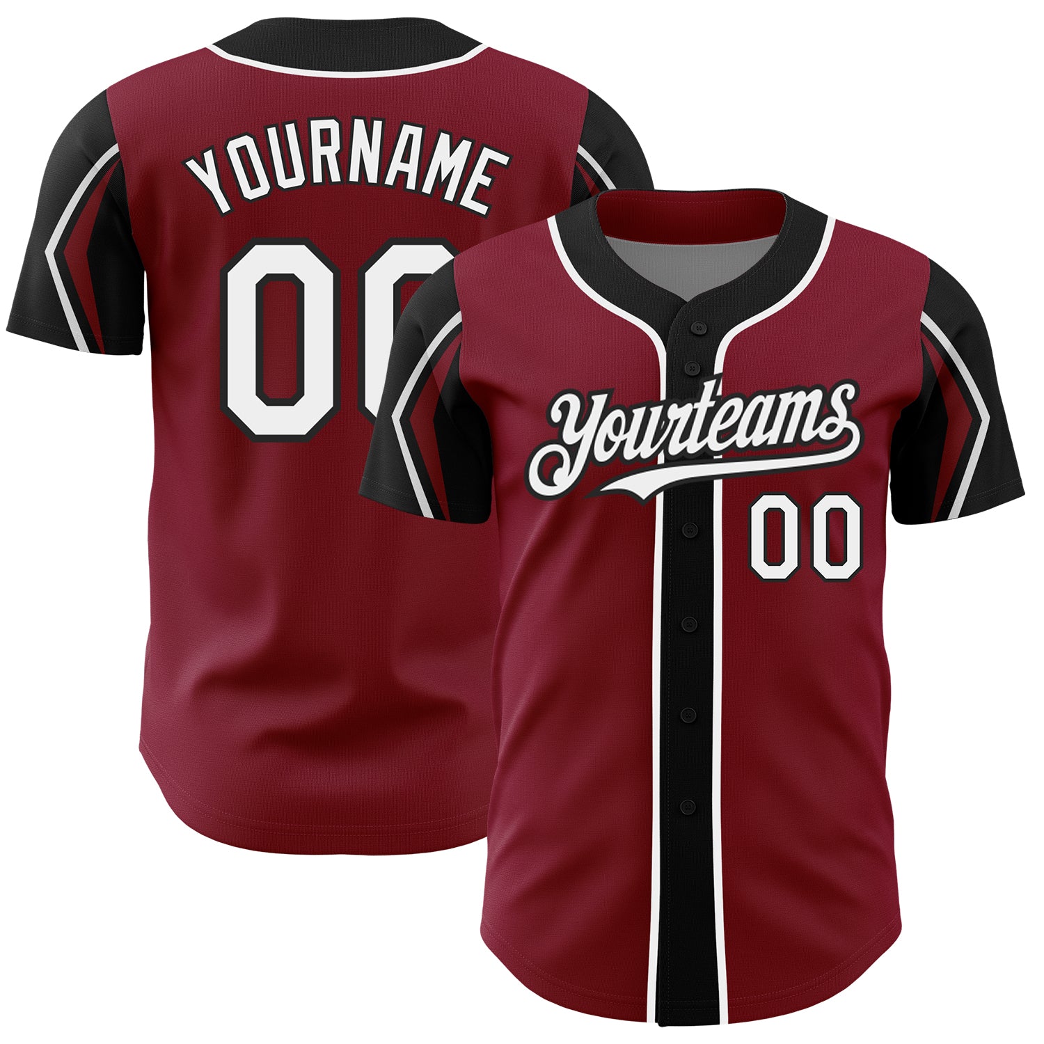 ArmShapes0178_1500x.jpg Crimson White-Black 3 Colors Arm Shapes Authentic Custom Jersey - Image 1
