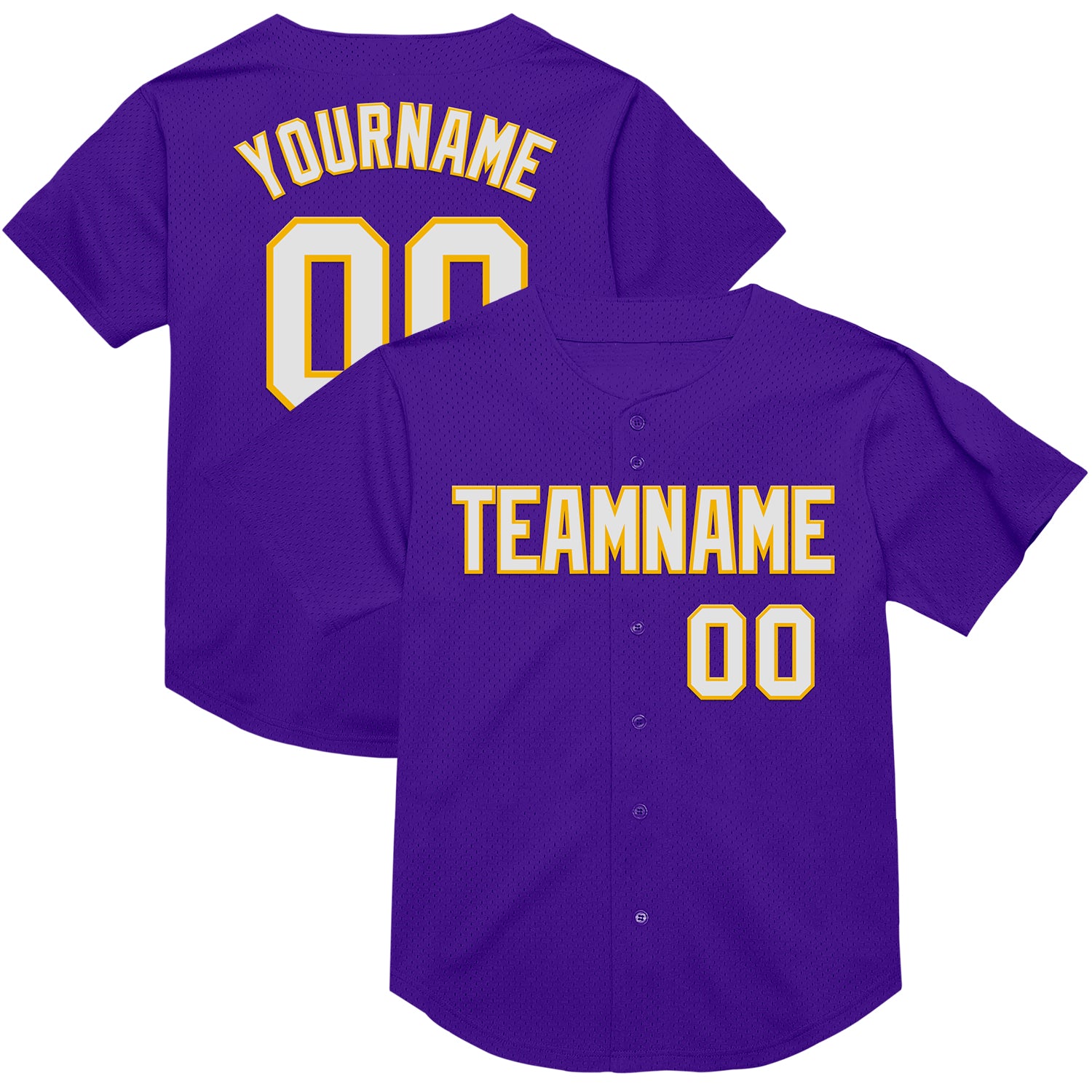 Purple0642_1500x.jpg Purple White-Gold Mesh Authentic Throwback Custom Jersey - Image 1