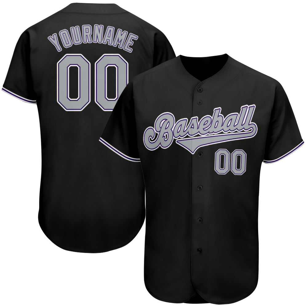 black_0061_1500x.jpg Black Gray-Purple Authentic Custom Jersey - Image 1