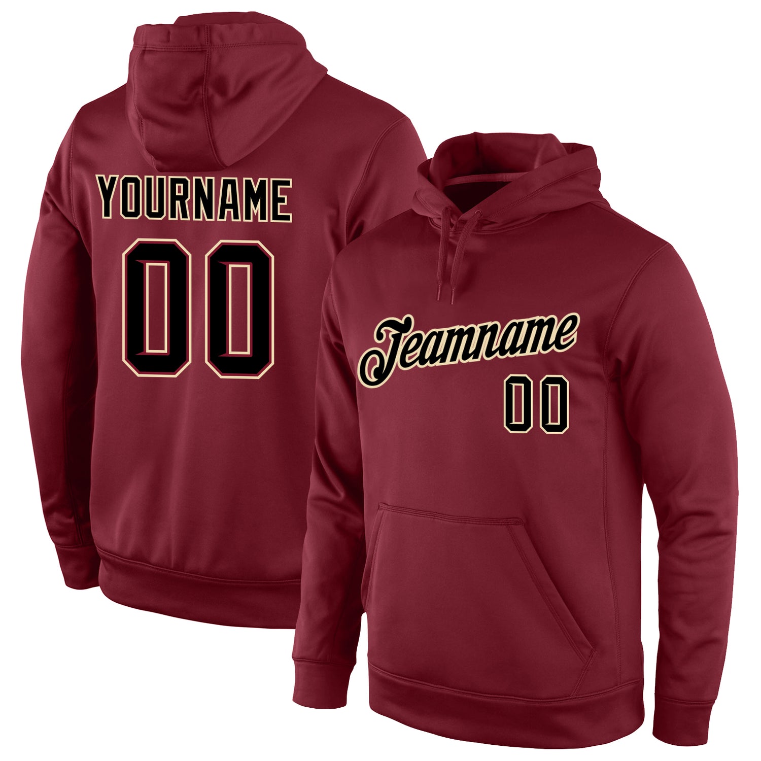 burgundy_0017_1500x.jpg Stitched Burgundy Black-Cream Sports Pullover Sweatshirt Custom Hoodie - Image 1