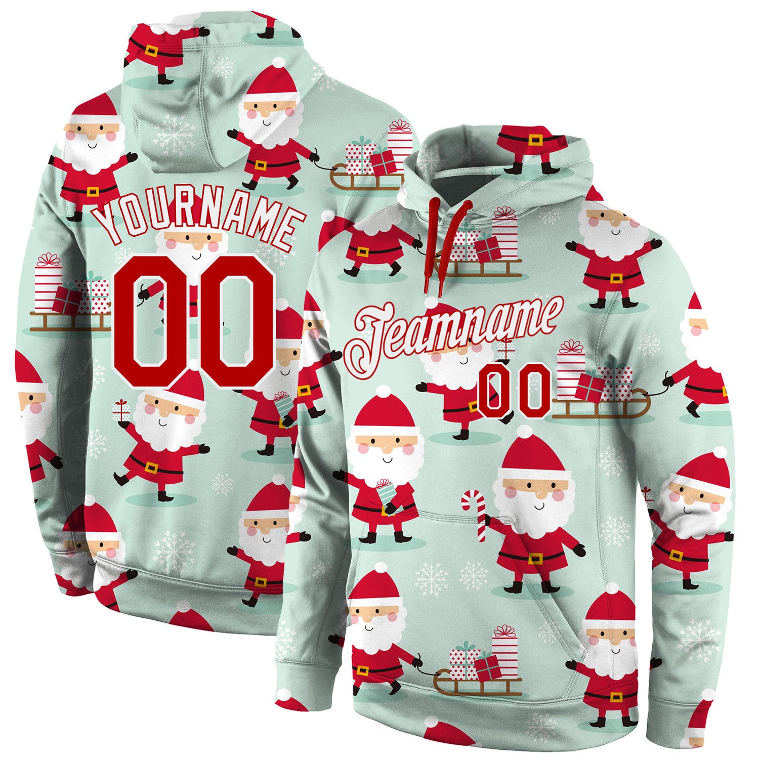 green_0089_1500x.jpg Stitched Green Red-White Christmas 3D Sports Pullover Sweatshirt Custom Hoodie - Image 1